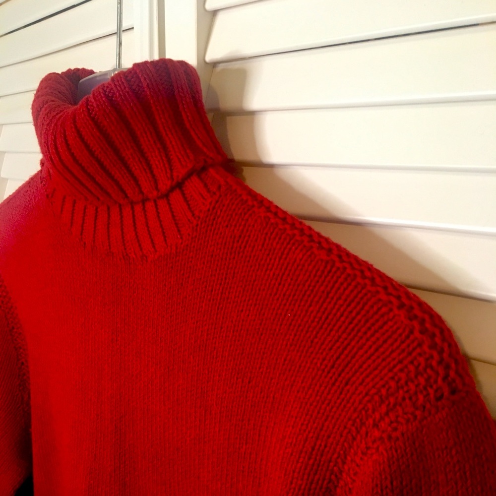 Polo Ralph Lauren Red turtleneck sweater. Medium.